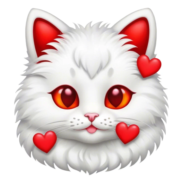 Sexy cat with hearts sticker