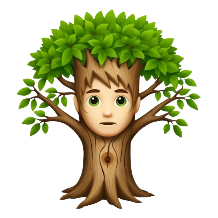 Tree disguised as a human man sticker
