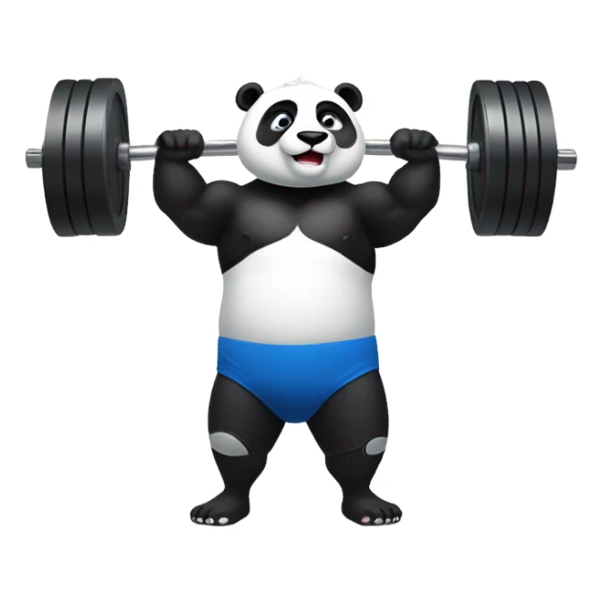 Panda jacked at the gym sticker