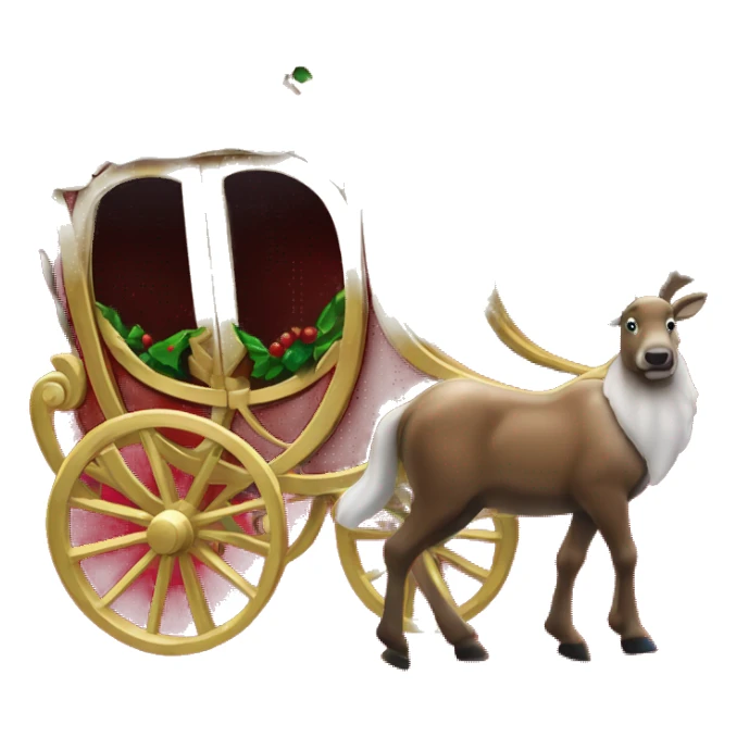 Santa’s Carriage and Raindeer sticker