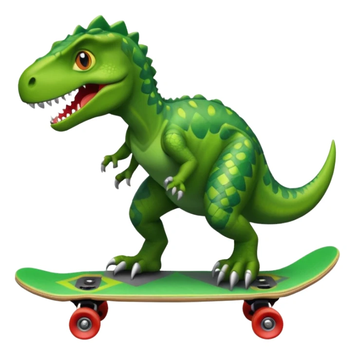 Dinosaur on a skateboard sticker