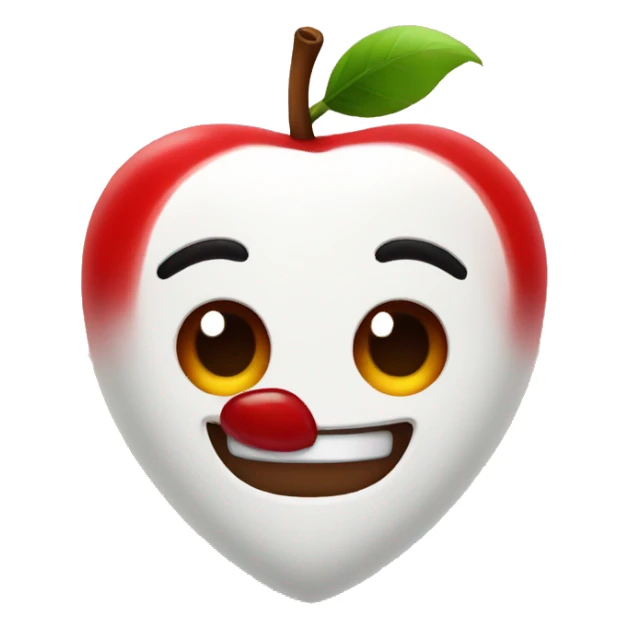 Heart cherry sticker