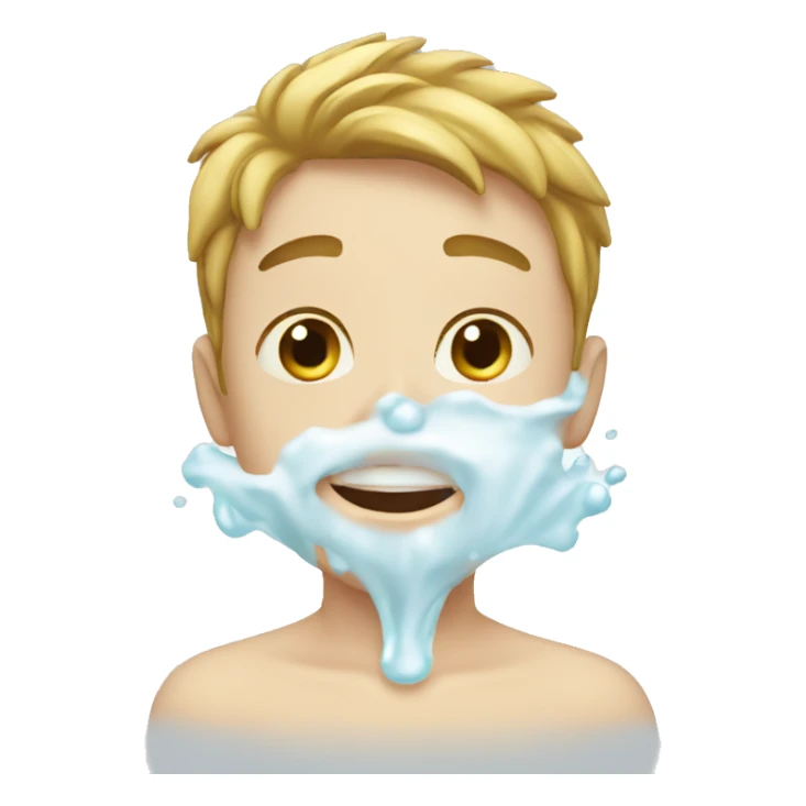 white boy washing face sticker
