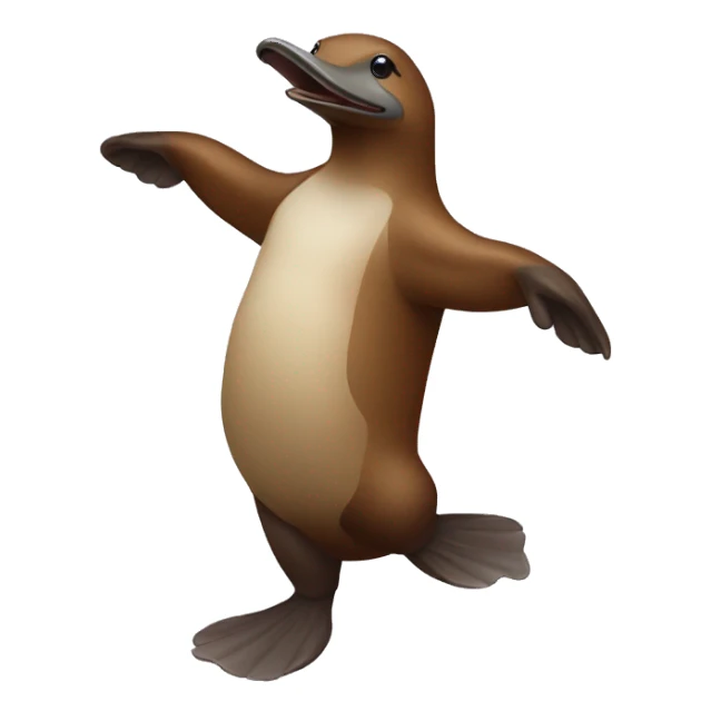 Duck-billed platypus dancing  sticker
