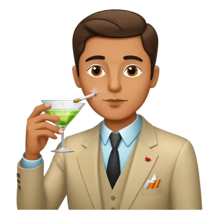 Martini smoking a cigarette  sticker