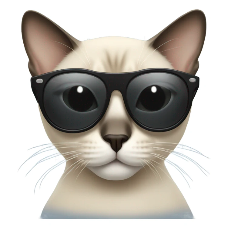 Siamese cat with sunglasses sticker