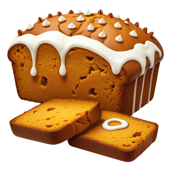 Pumpkin bread with white icing  sticker