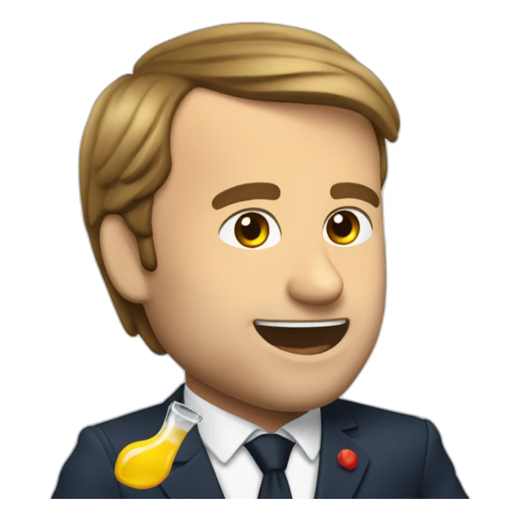 Macron qui boit de l'alcool  sticker
