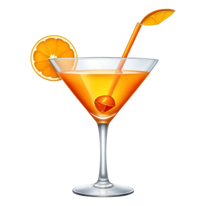 Orange martini drink sticker