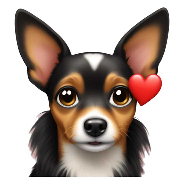 Toy terrier withheart sticker