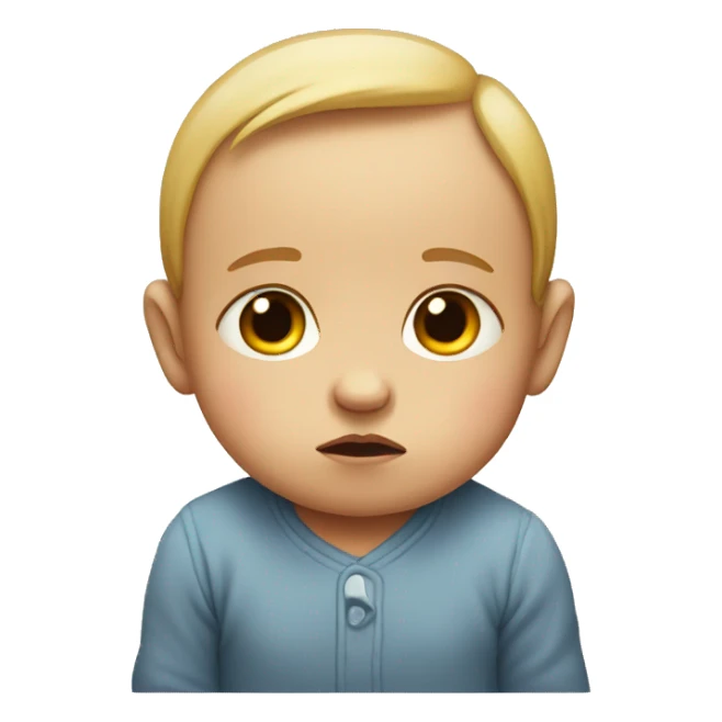 sad baby sticker