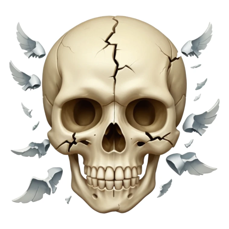 Skull with head explode sticker