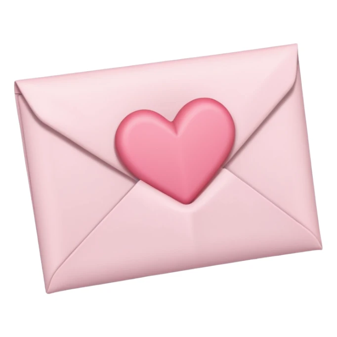 light pink love letter sticker