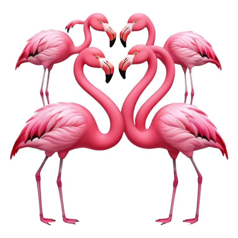 Heart flamingos sticker