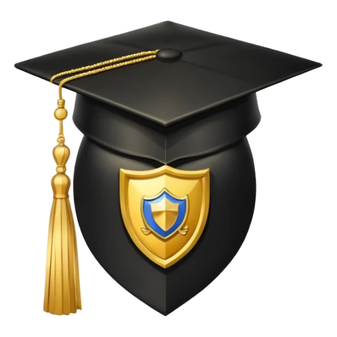 Graduation Cap + Shield sticker