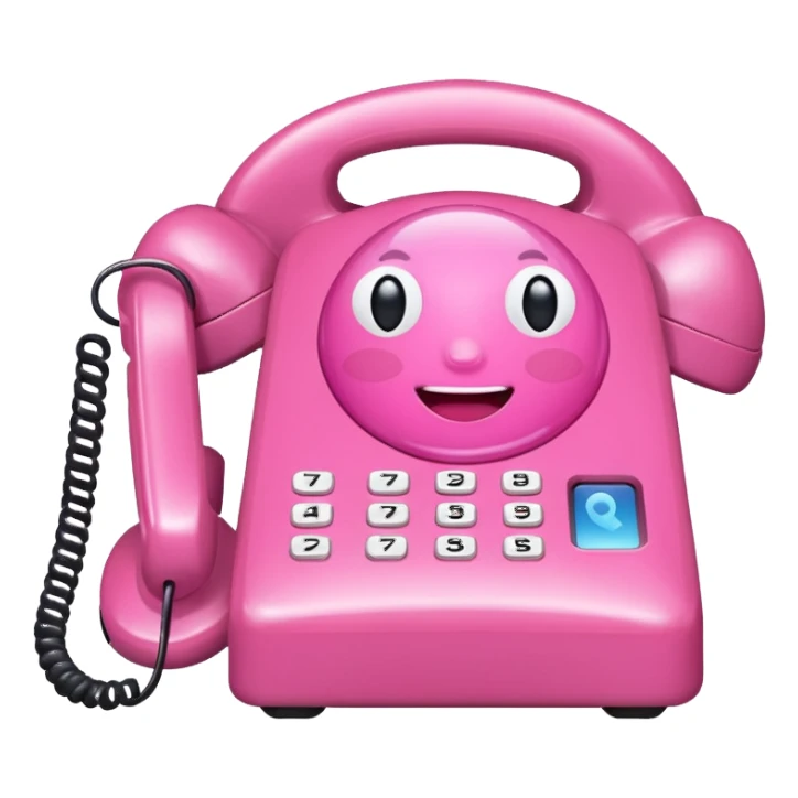 pink phone call caller id bubble sticker