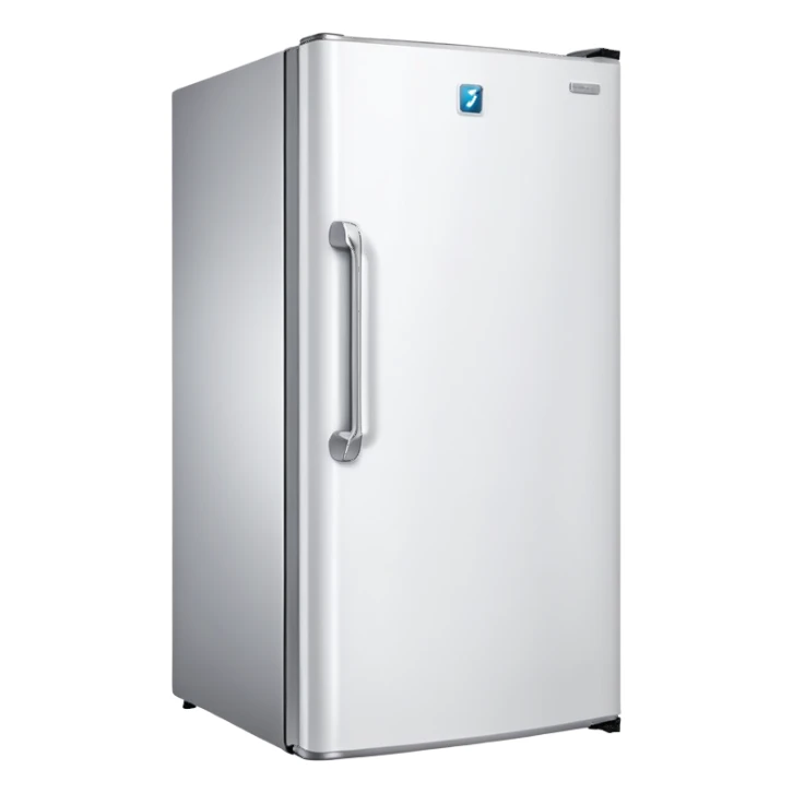 modern white fridge angled view sticker
