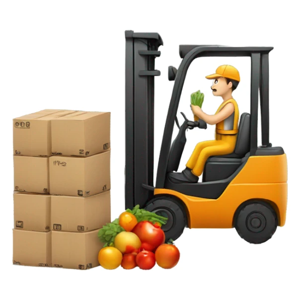 Forklift carry produce sticker