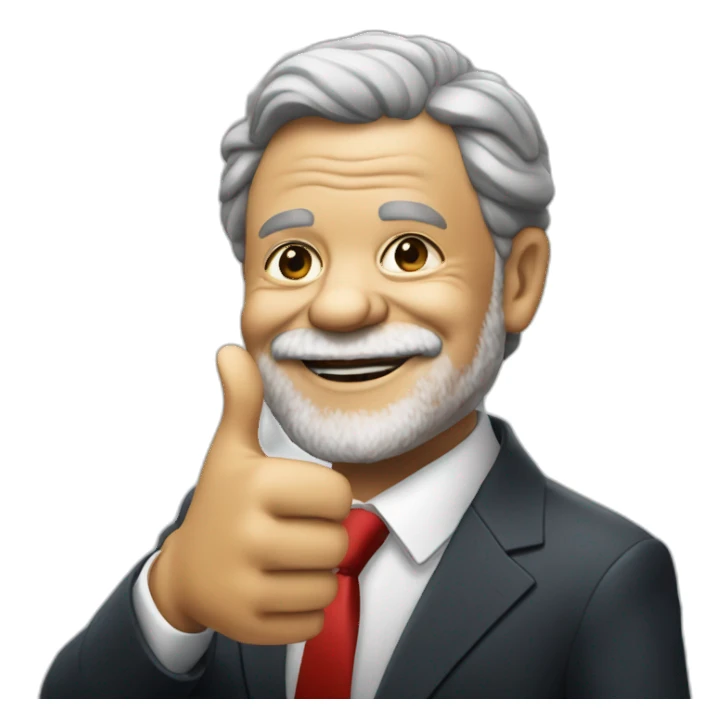 president lula da silva doing a thumbs up sticker