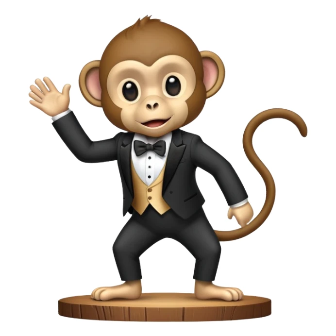 Monkey tap dancing sticker