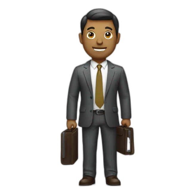 Businessman with briefcase and macbook  sticker