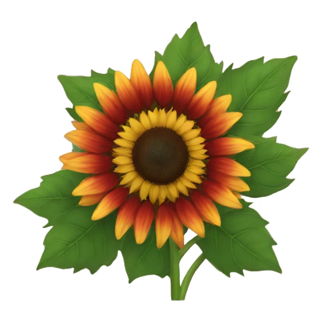 Red sunflower  sticker