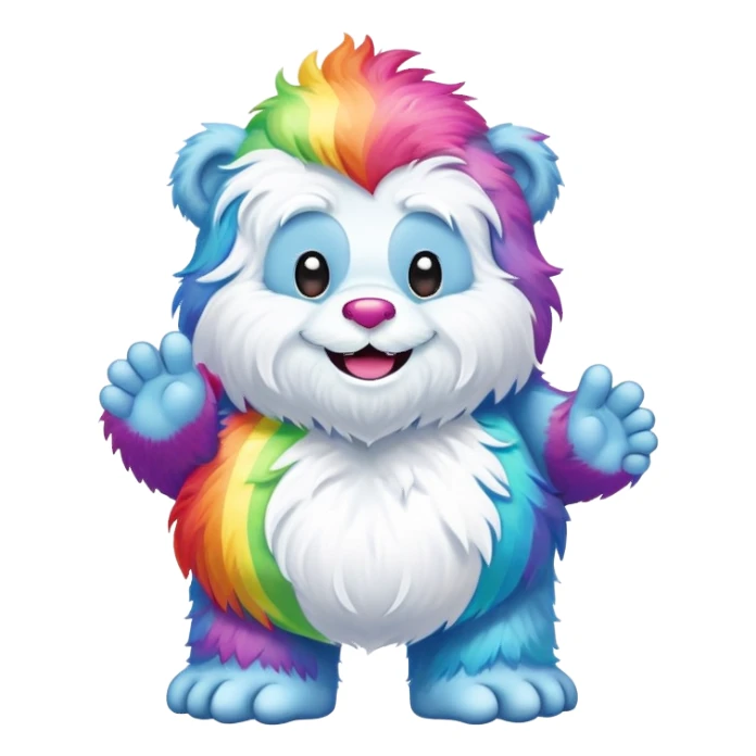  rainbow poop care bear  yeti sticker