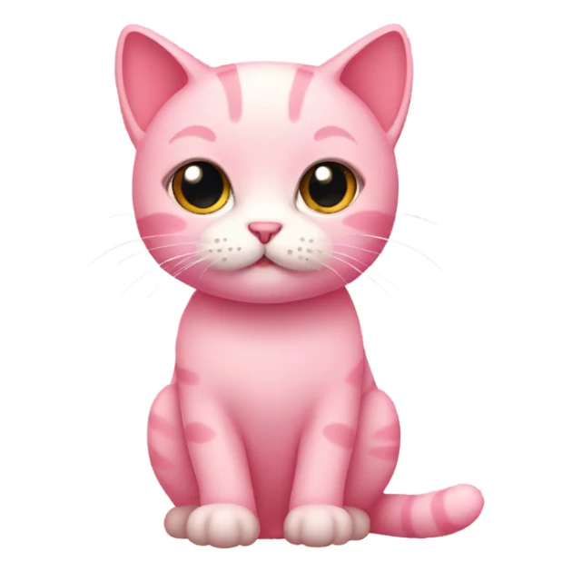 pink cute cat sticker