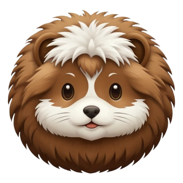 animal fur ball sticker