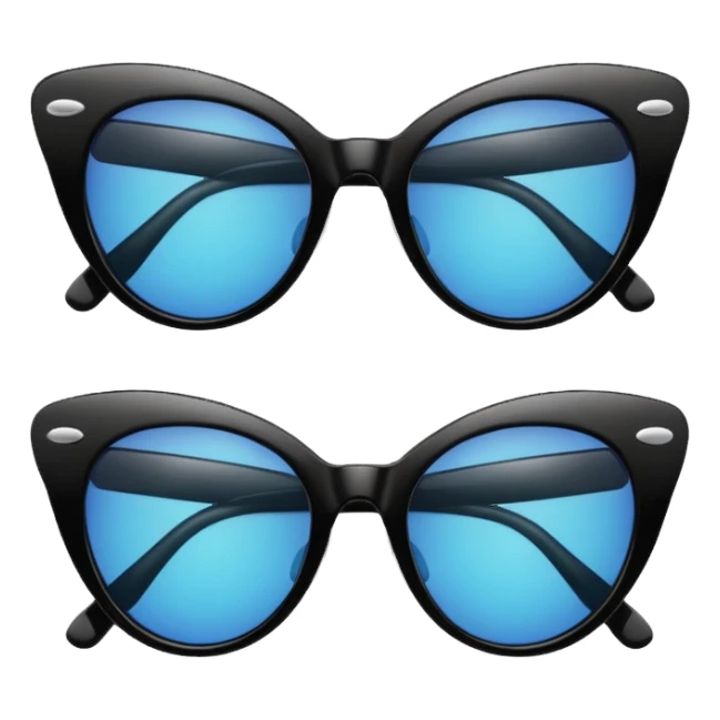 Black cateye sunglasses sticker