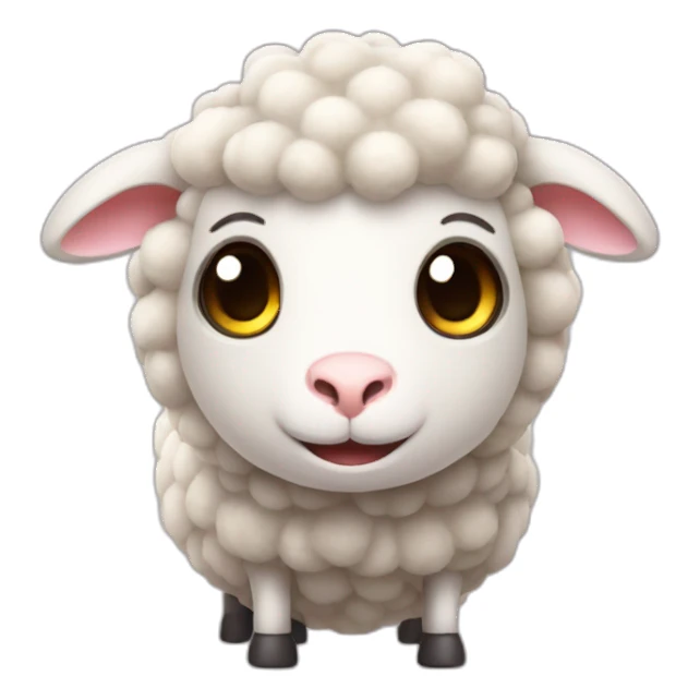 Cute sheep with car turbo sticker