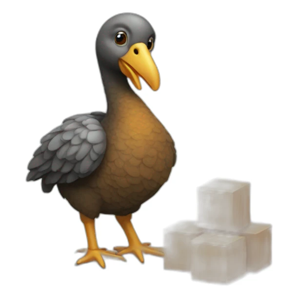 Dodo with wooden blocks sticker