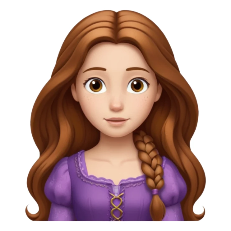 Rapunzel con el pelo marrón sticker