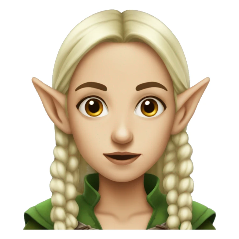 rogue female elf fantasy sticker