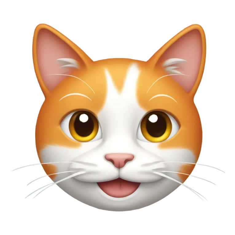 Orange and white cat smiling sticker