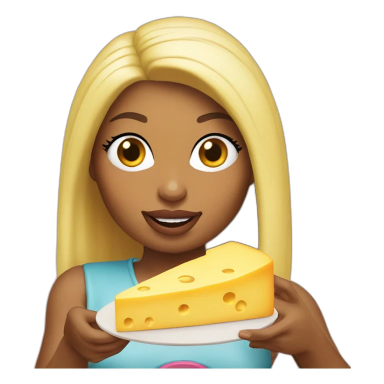 Nicki Minaj eating cheese sticker