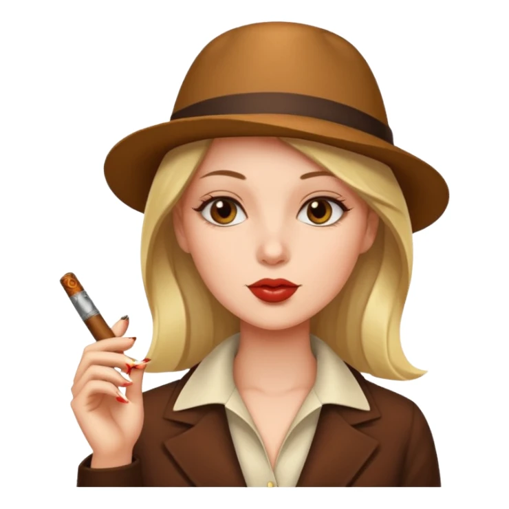 Girl Smoking cigar  sticker