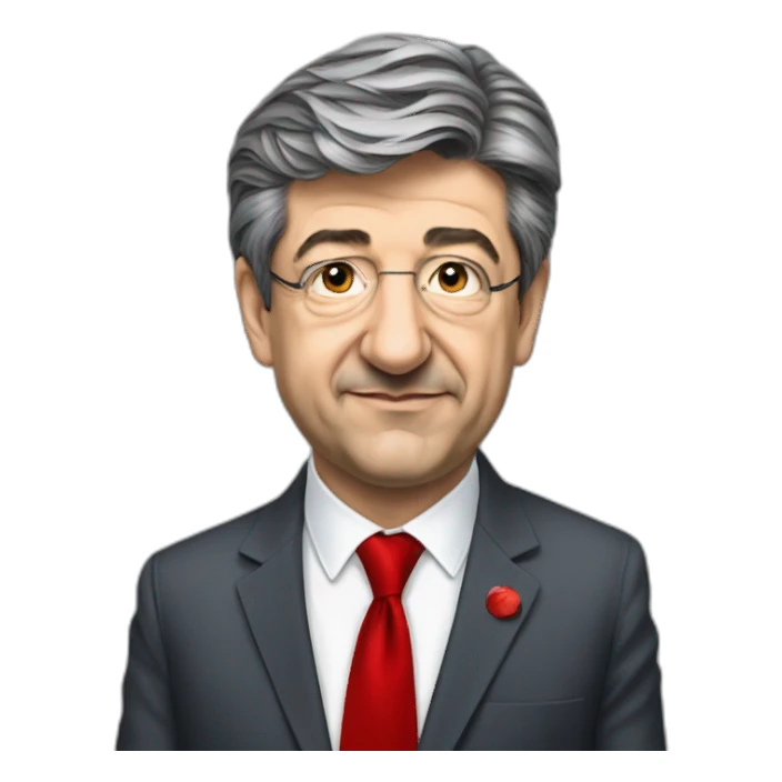 Jean-Luc Mélenchon red tie sticker