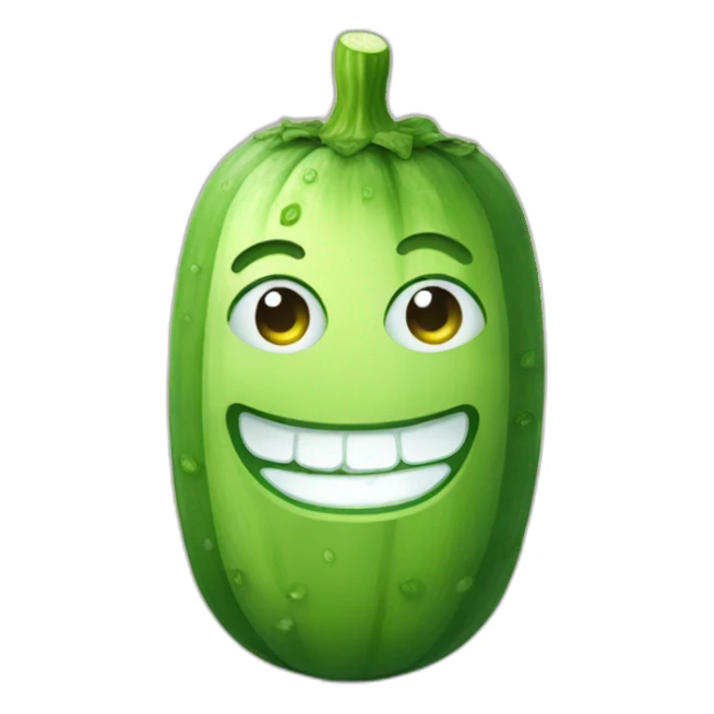  cucumber with a grin sticker