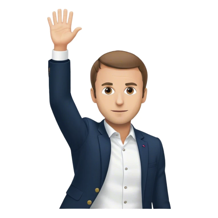 MACRON LEVANT LES BRAS sticker