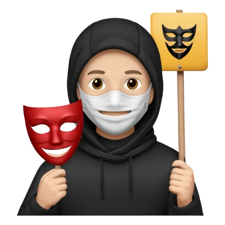 Alan Walker, with mask and special sign sticker