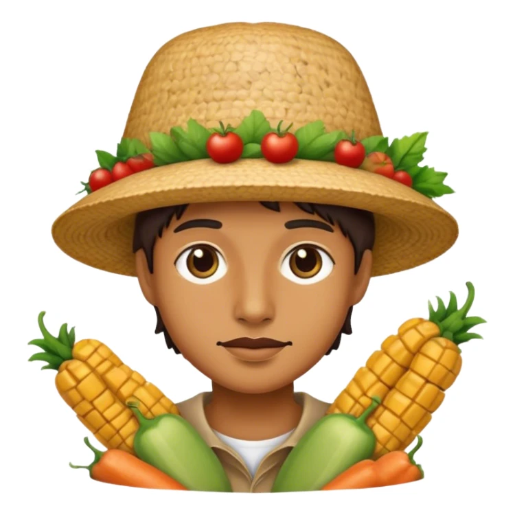 A hat as food sticker