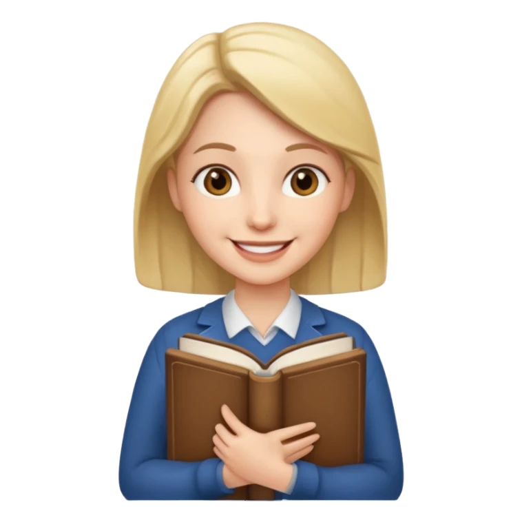 Teacher with a book  sticker