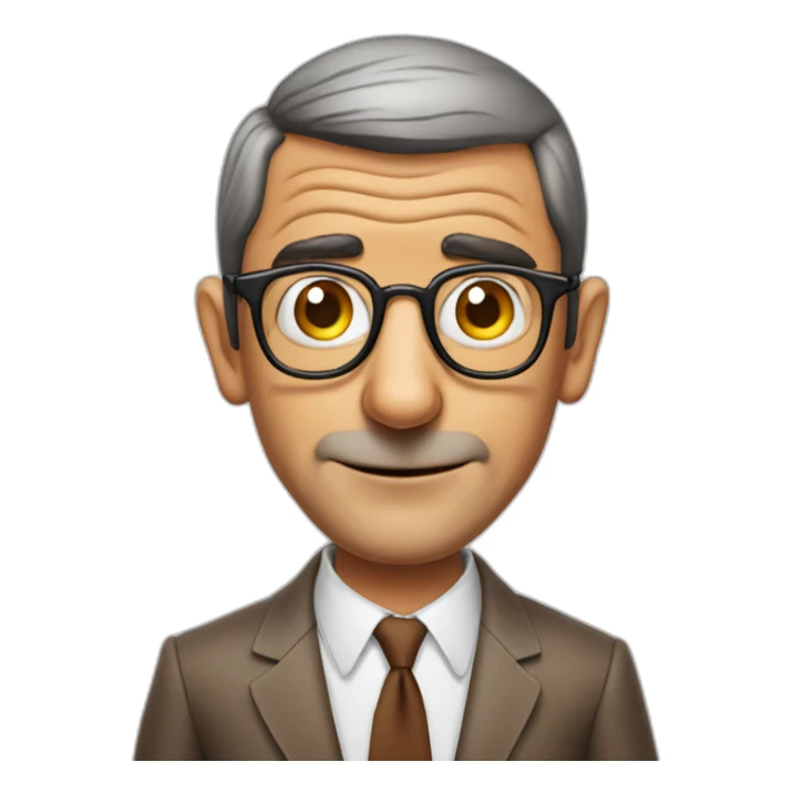 Mister Bean Tanned wearing glasses sticker