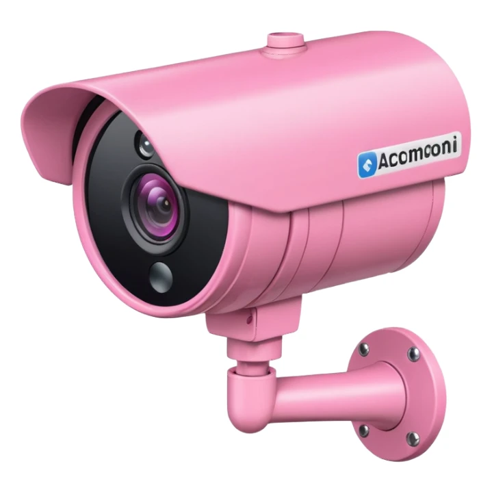 Security Camera pink with stickers sticker