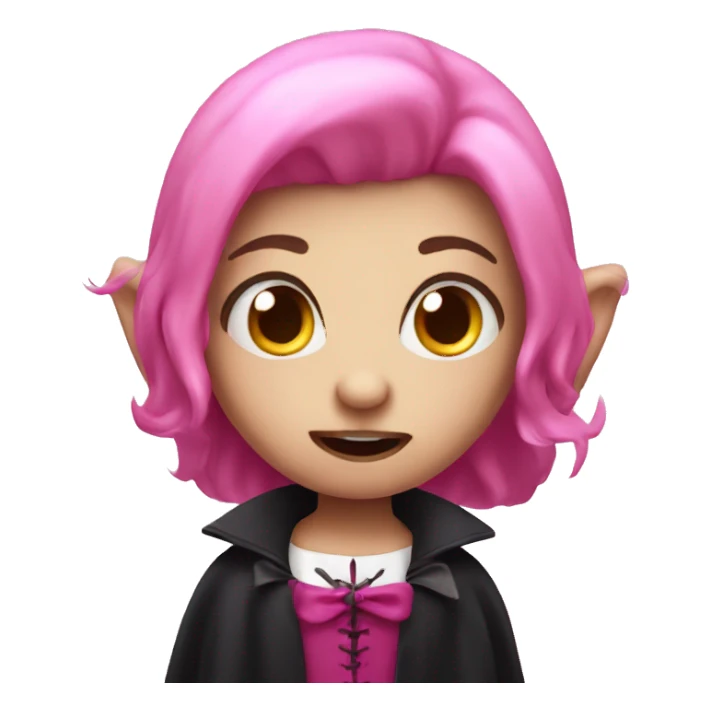 cute pink vampire  sticker