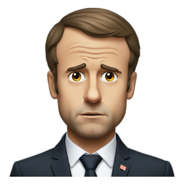 Emmanuel Macron sad sticker