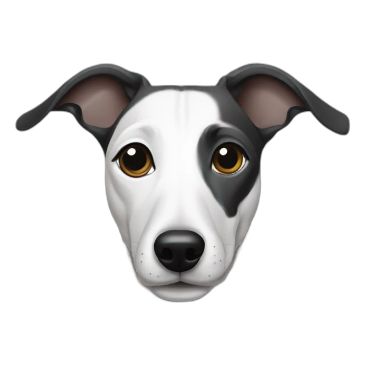 black and white whippet sticker