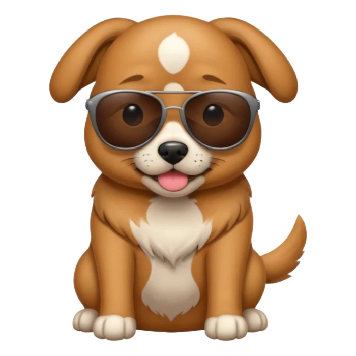 Dog with sunglasses  sticker
