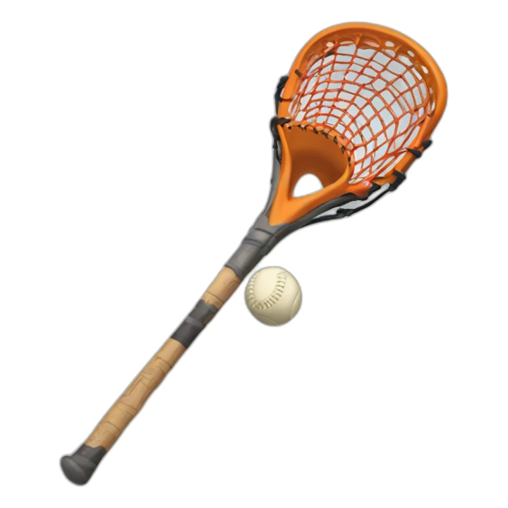 Lacrosse stick throwing ball sticker